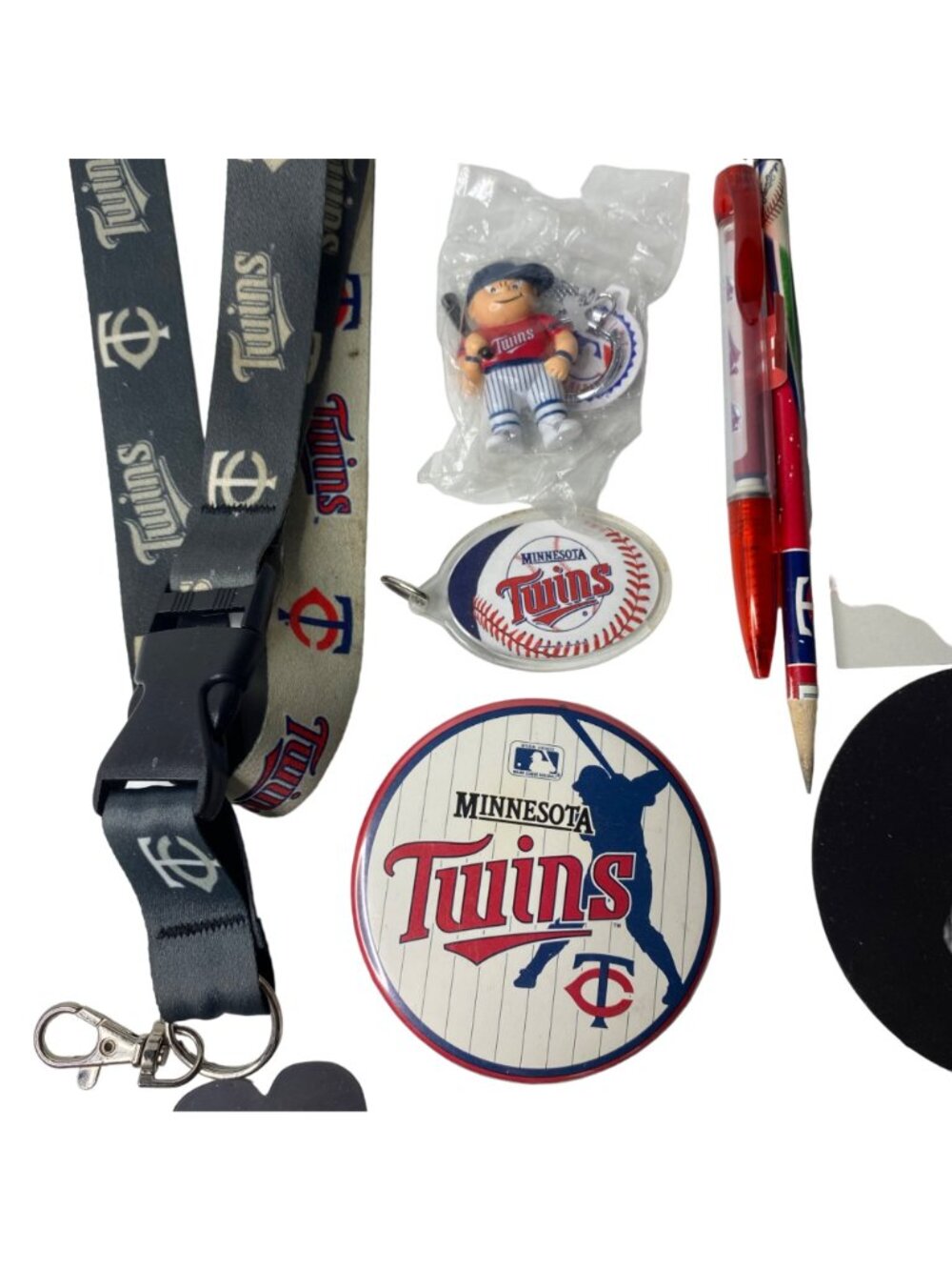 Minnesota Twins TC Baseball Lot Pinback Lanyard Key Chain Magnet Pen Pencil MN - Picture 5 of 6